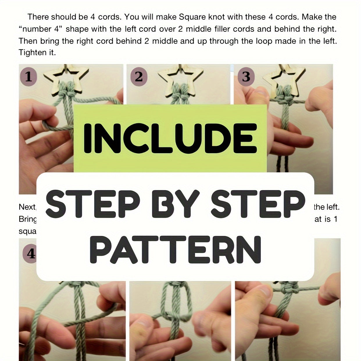 3pcs Braided Rope Christmas Tree DIY Set | Handmade Christmas Decor & Gift Set for Family & Friends