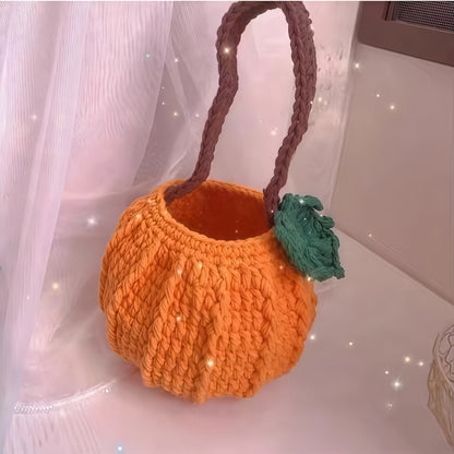 Crochet Kit Halloween Pumpkin Bag Crochet Kit - Step-by-Step Video & Instructions, Trick Or Treat Tote. Beginner Friendly. Cute Daily Use Handbag.