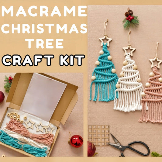 3pcs Braided Rope Christmas Tree DIY Set | Handmade Christmas Decor & Gift Set for Family & Friends