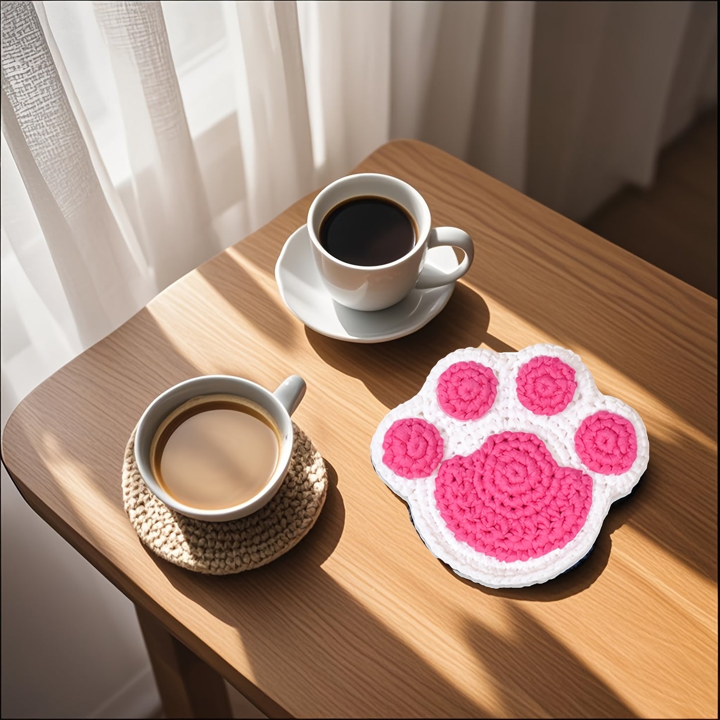 DIY Cat Crochet Starter Kits For Beginners Cat, Fish, Cat Paw Crochet Set Beginners Making Gifts, Coasters, Ornaments With Step-by-Step Video Tutorials Easy Amigurumi Crochet Kit